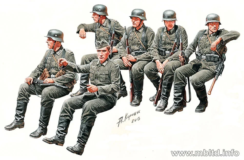 1/35 Master Box German Infantry "Off to the Front" Vehicle Riders 35137 - Master Box LTD