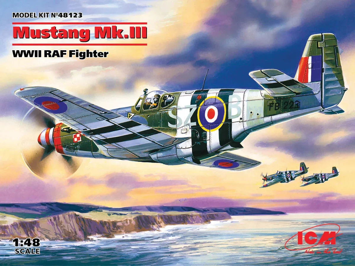 1/48 ICM Mustang Mk.III WWII Royal Air Force Fighter 48123