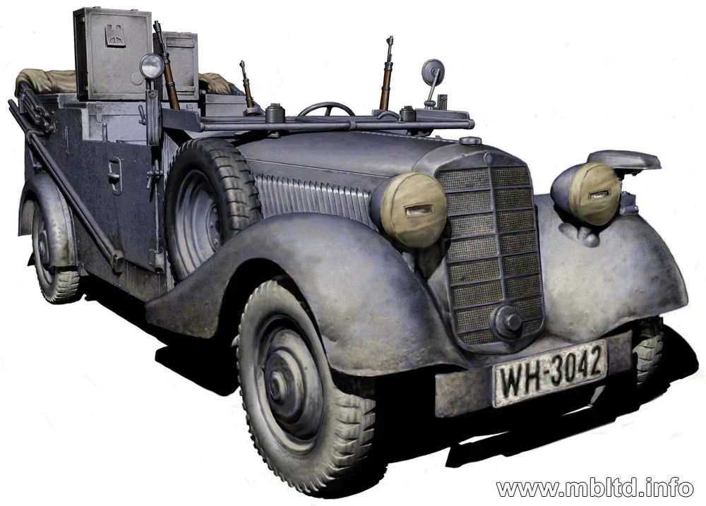 1/35 Master Box Sd. Kfz. 2 Type 170 VK German Military Radio Car WWII Era 3531 - Master Box LTD