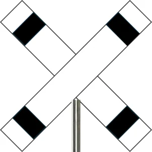 HO Scale - Maine Central Warning Crossbucks - 2 Pack