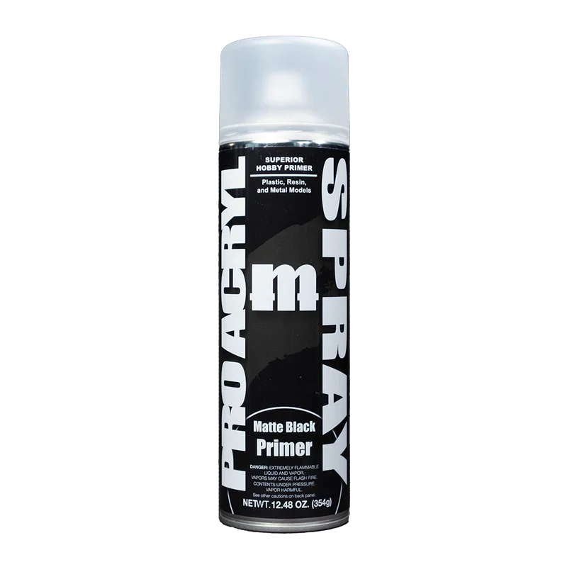 Pro Acryl Spray Matte Black Primer - Monument Hobbies