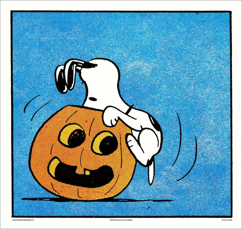 Peanuts Snoopy and Jack-o'Lantern Poster