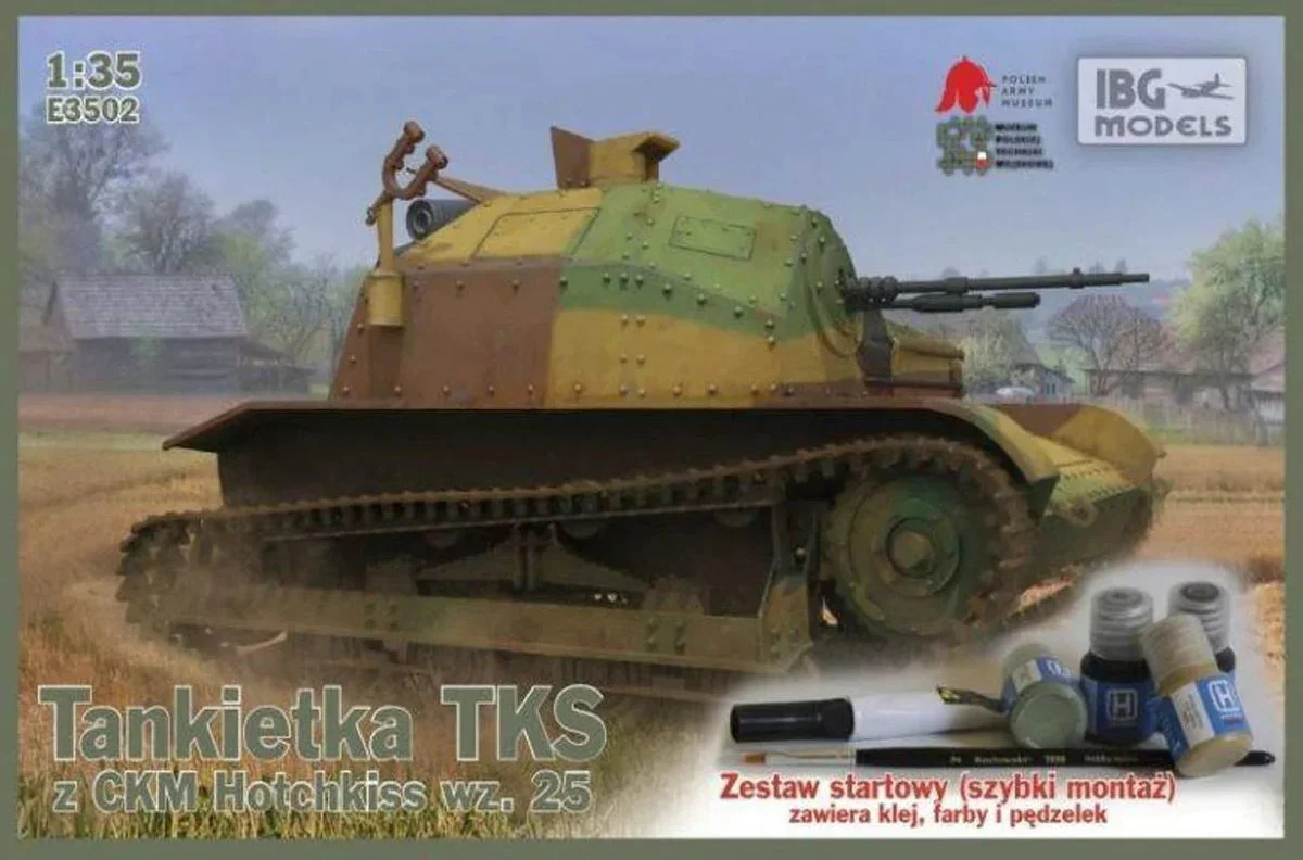 1/72 IBG Model Model TKS Tankette with MGQiuck T Paints,Brush E3502 - IBG Models