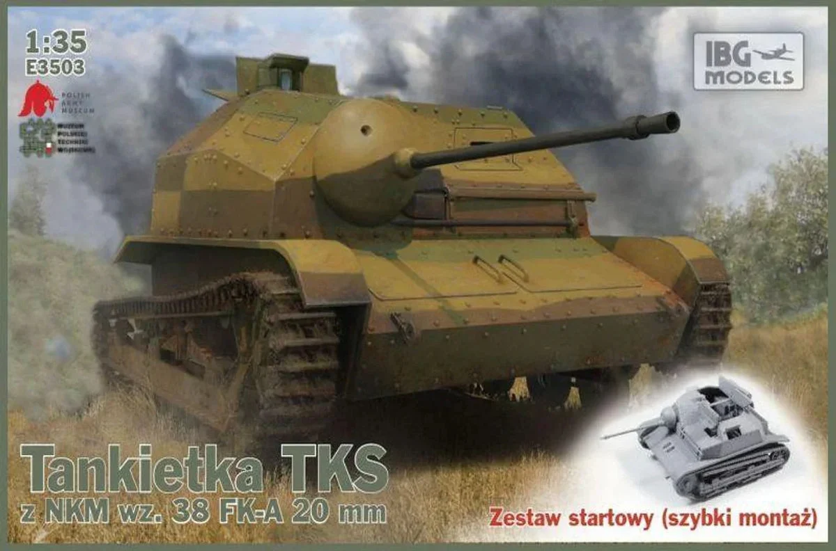 1/72 IBG Model Model TKS Tankette with 20mm Gun Starter Set E3503 - IBG Models