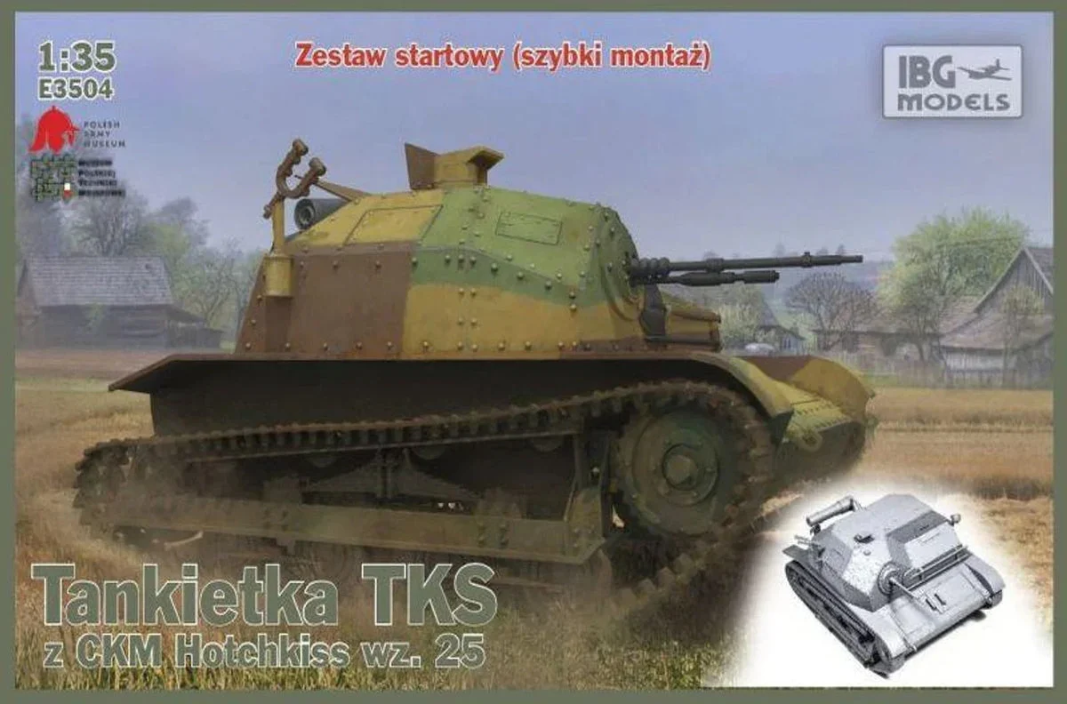 1/72 IBG Model Model TKS Tankette with MG Quick Tracks E3504 - IBG Models