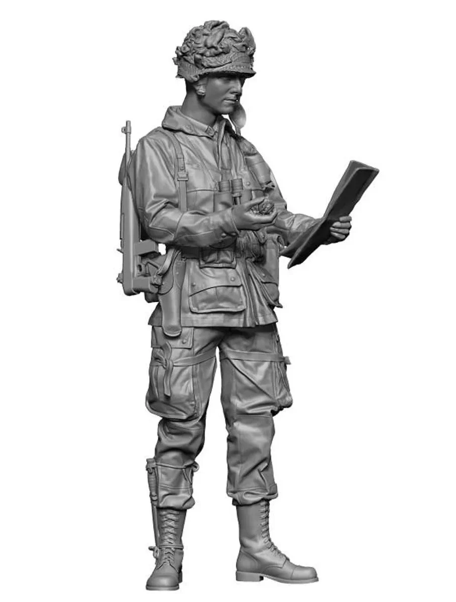 1/35 H3 Models WWII US Para Platoon Leader Carentan 3D Printed Figure 35075