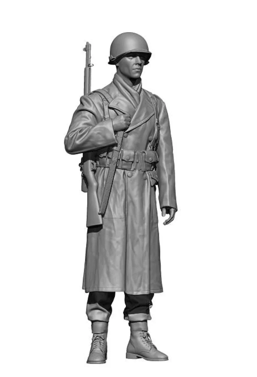 1/35 H3 Models WWII US Rifleman Battle of Bulge 3D Printed Figure 35091
