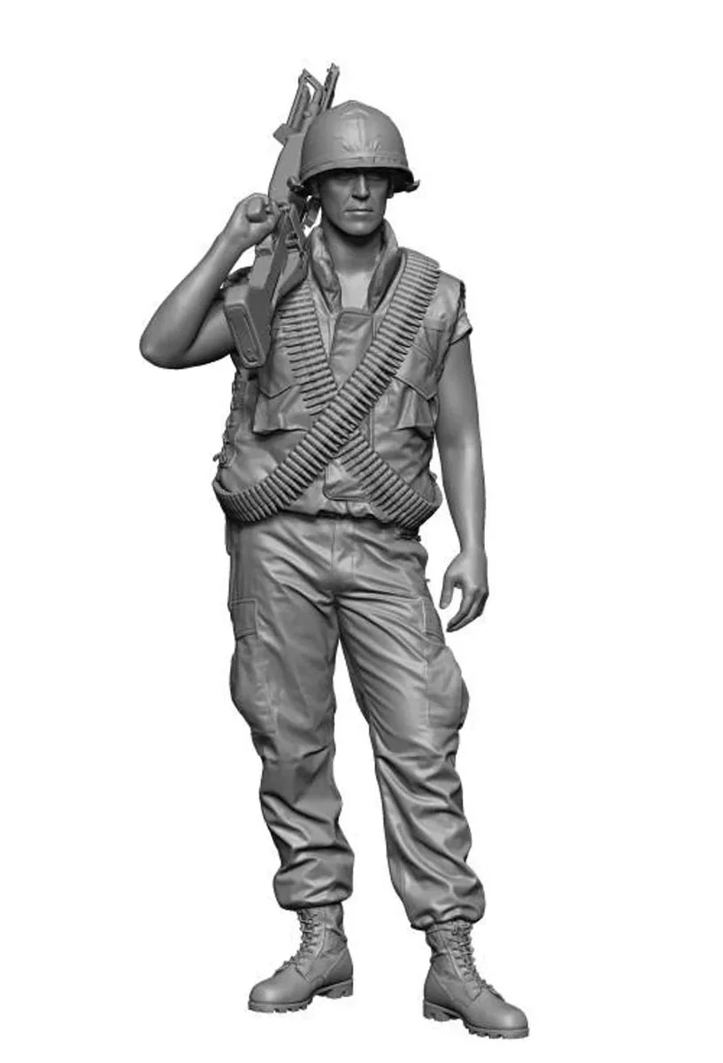1/35 H3 Models Vietnam War US M60 Gunner 3D Printed Figure 35102