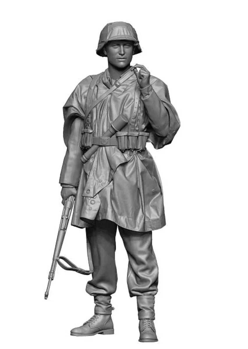 1/35 H3 Models WWII Waffen SS Soldier Wearing Phancho 35132