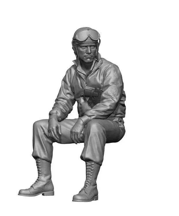 1/48 H3 Models WWII US Tank Commander 2 3D Printed Figure 48024
