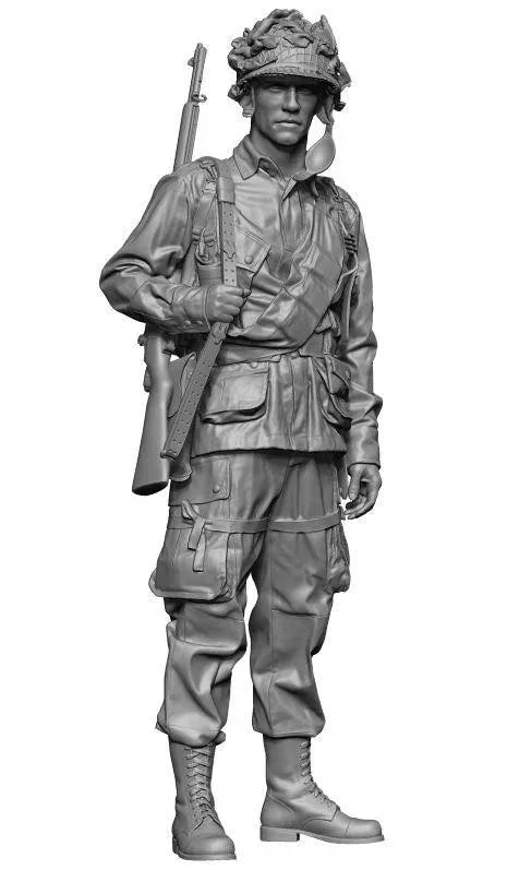 1/48 H3 Models WWII US Para Rifleman Carentan 3D Printed Figure 48071