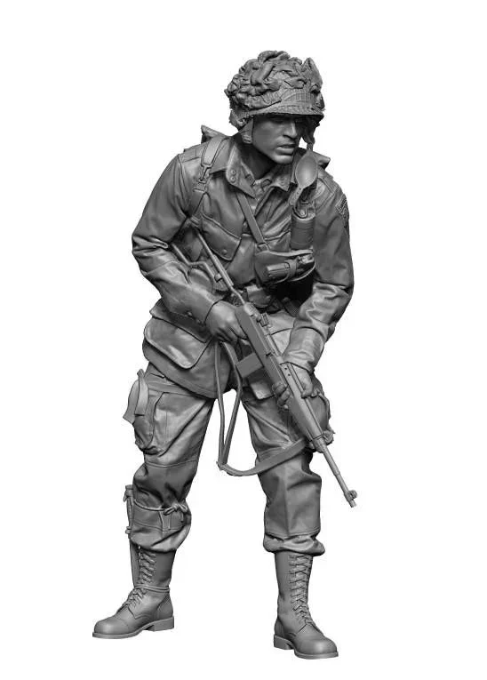 1/48 H3 Models WWII US Para Rifleman 4 Carentan 3D Printed Figure 48076