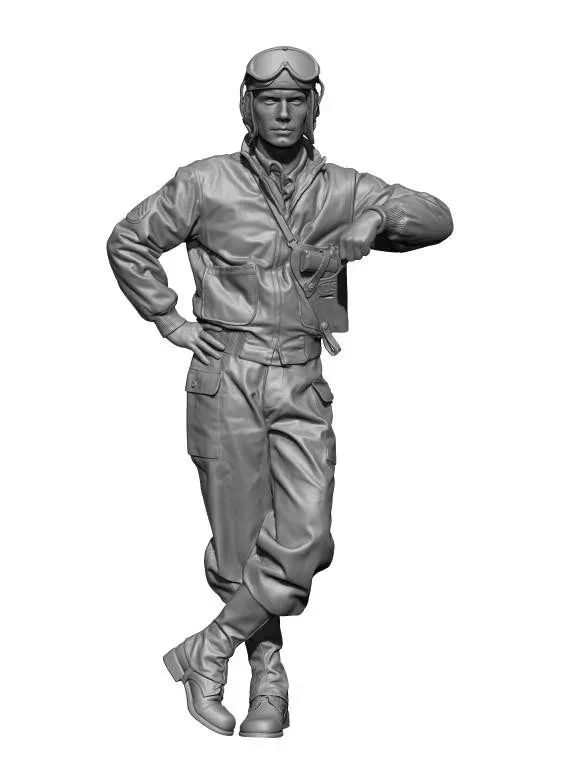 1/48 H3 Models WWII US M8 Greyhound Crew 1 3D Printed Figure 48080