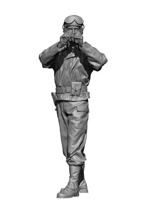 1/48 H3 Models WWII US M8 Greyhound Crew 2 3D Printed Figure 48081