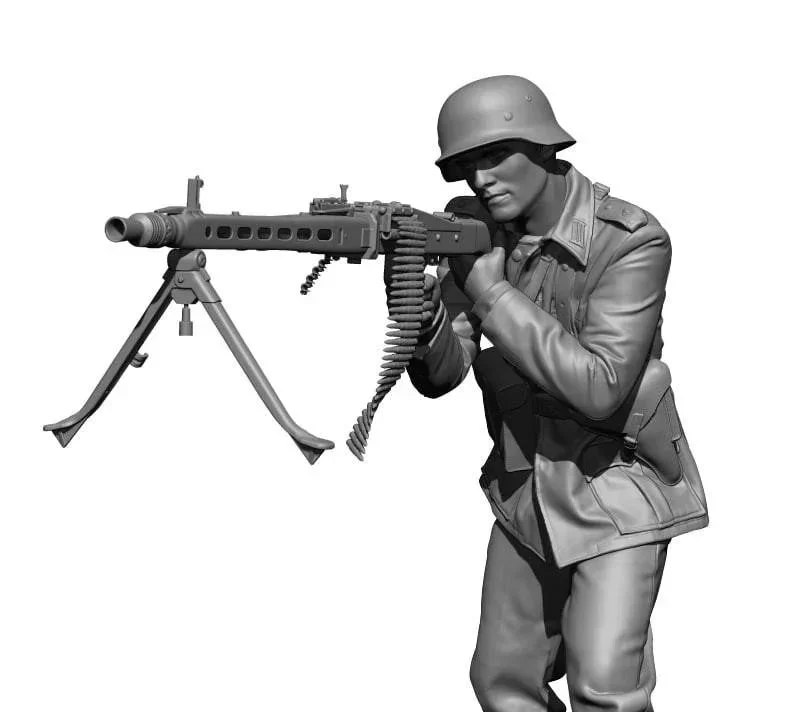 1/48 H3 Models WWII German Gunner 3D Printed Figure 48085
