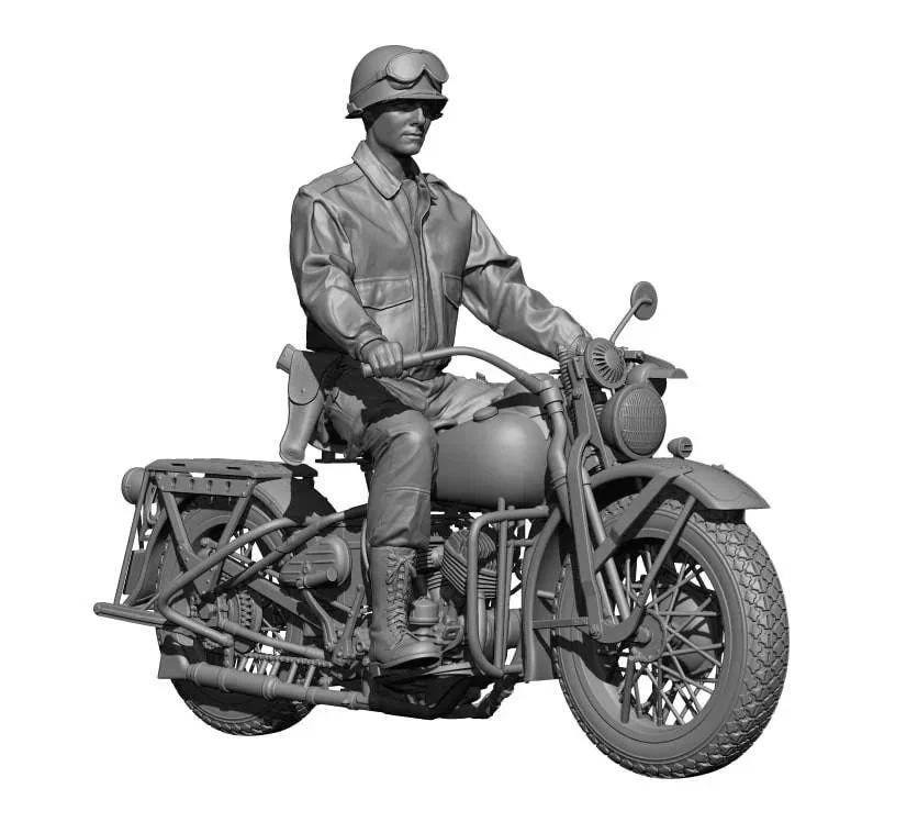 1/48 H3 Models WWII US Para American Rider Include Bike 48109