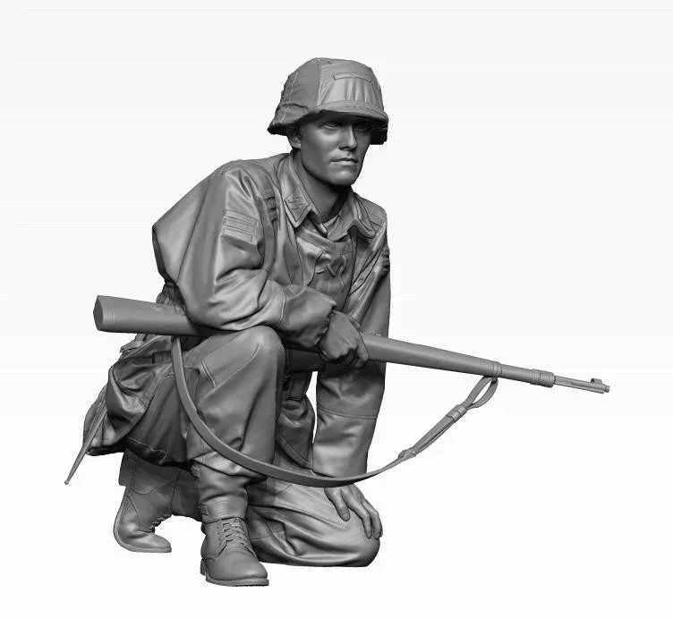 1/48 H3 Models WWII Waffen SS Soldier 3D Printed Figure 48119