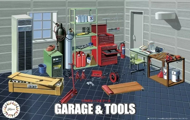 1/24 Fujimi Garage (Wall Sections/Base) & Tools Set 11635