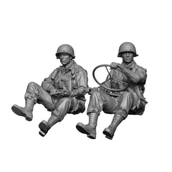 1/16 H3 Models WWII US Paratrooper Willys Driver & Crew 16025