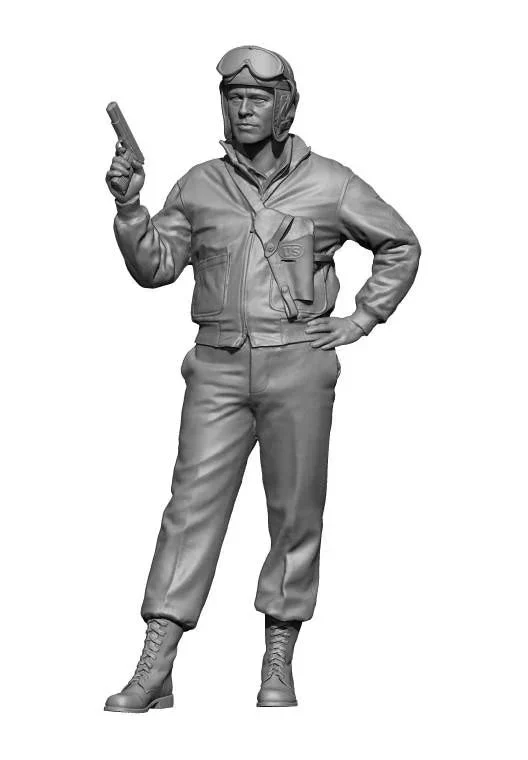 1/35 H3 Models WWII US Tank Commander V3 - 3D Printed Figure 35026