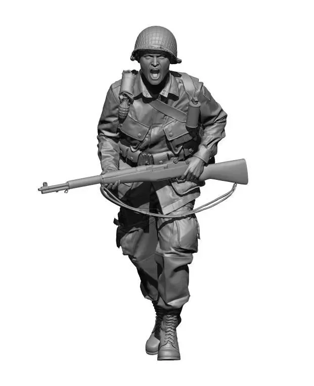 1/35 H3 Models WWII US Paratrooper Charge 3D Printed Figure 35029