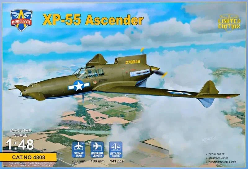 1/48 Modelsvit Curtiss-Wright XP-55 Ascender LE 4808