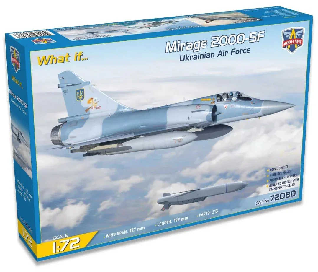 1/72 Modelsvit Mirage 2000-5F (Ukraine A.F.) SCALP Missile Plastic Model Kit 72080