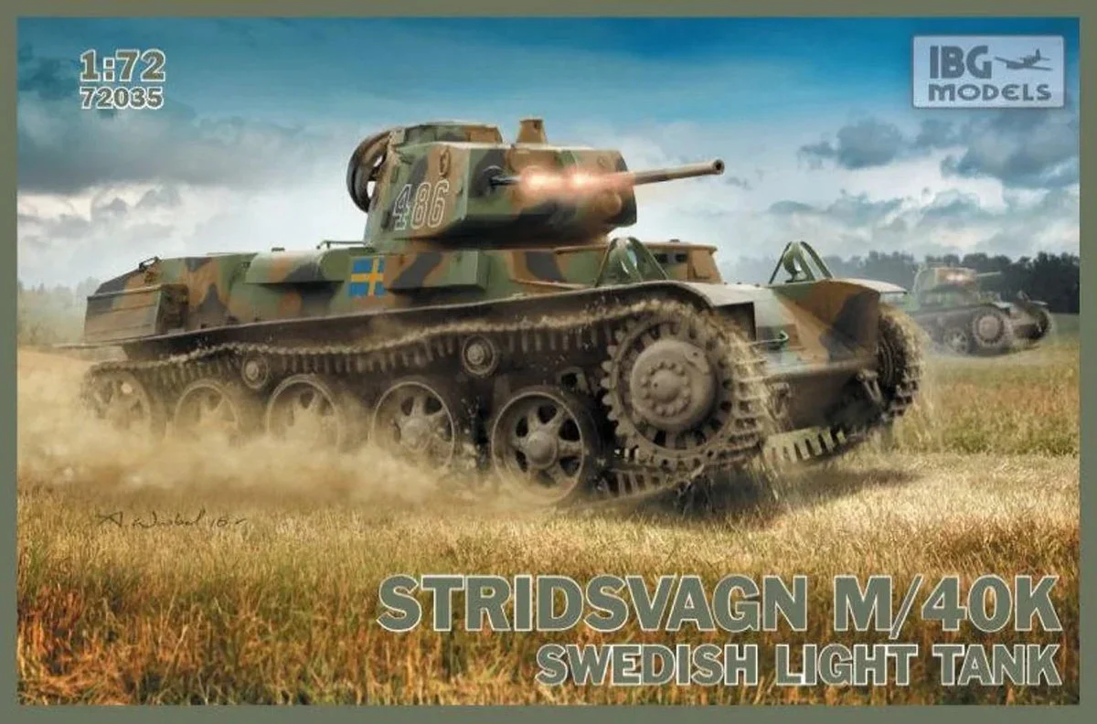 1/72 IBG Model Stridsvagn M/40 K Swedish Light Tank 72035 - IBG Models