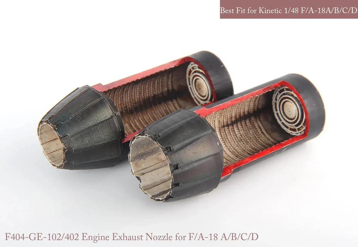 1/48 KA Models F/A-18 A/B/C/D GE Exhaust Nozzle & After Burner Set (Opened) for Kinetic MA48080