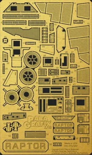 1/32 Paragrafix Battlestar Galactica Raptor Photo Etch & Plastic Film 207