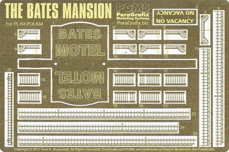 Paragrafix Bates Mansion - HO scale 190