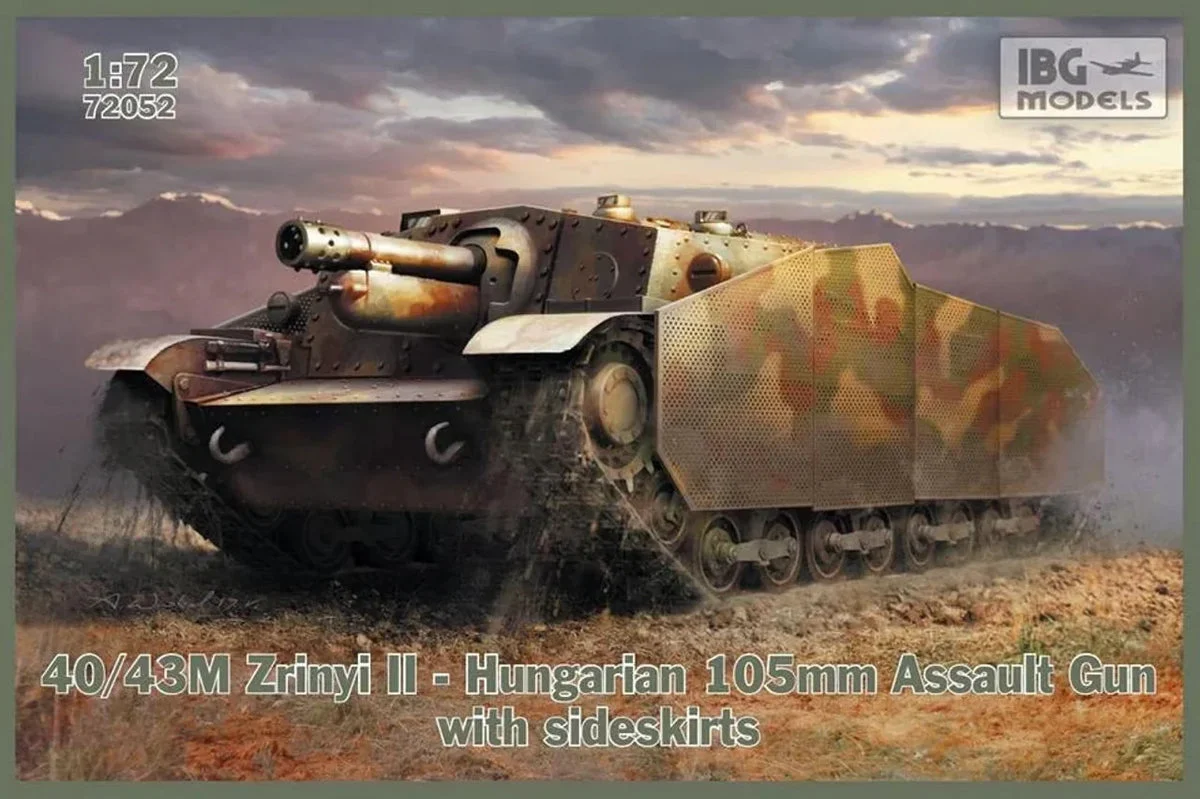 1/72 IBG Model 43M Zrinyi II Hungarian 105mm Assault Gun with Sideskirts 72052 - IBG Models