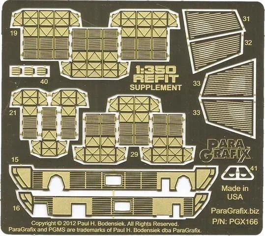 1/350 Paragrafix Enterprise Refit Supplemental Photoetch Set 166