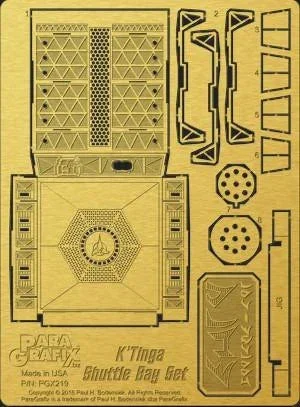 1/350 Paragrafix K'Tinga Shuttle Bay Photo-Etch Set for Polar Lights 219