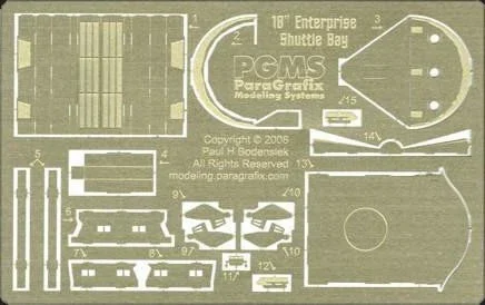 1/650 Paragrafix USS Enterprise Shuttlecraft Photo-Etch Hanger for AMT 108