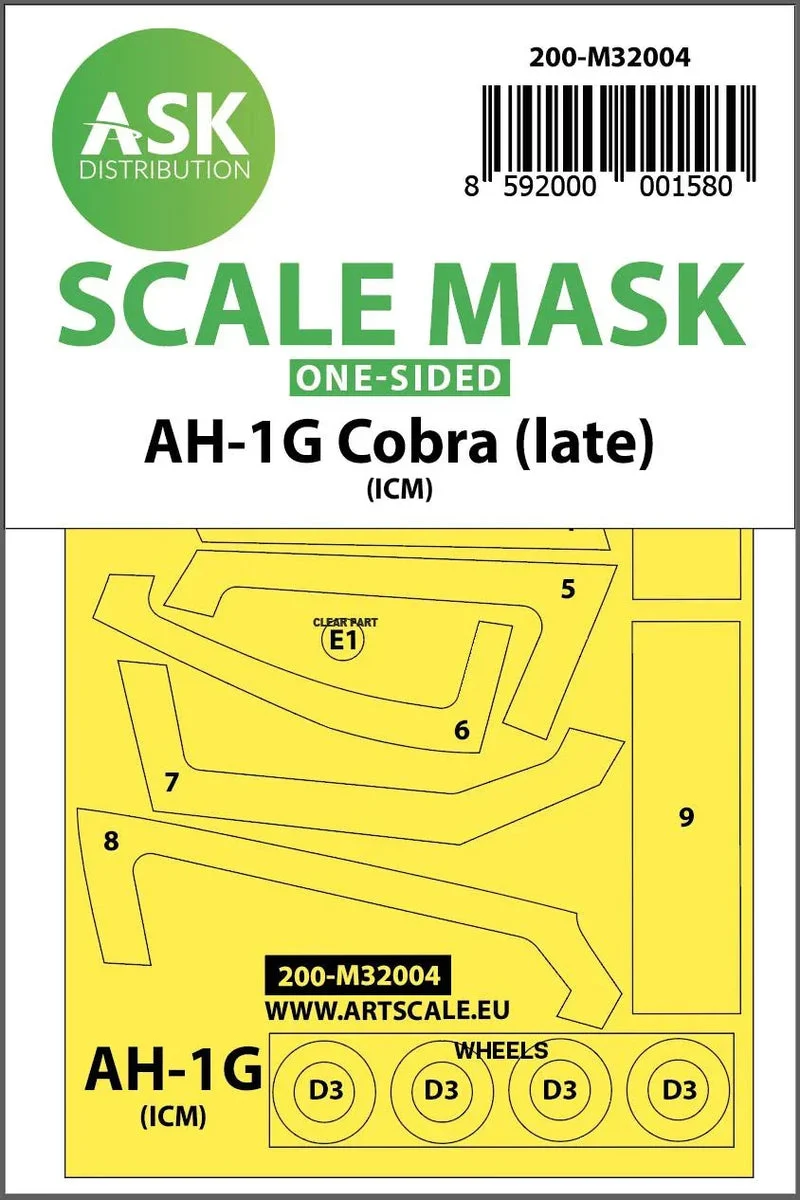 1/32 Art Scale AH-1G Cobra (Late) One-Sided for ICM/Special Hobby 32004