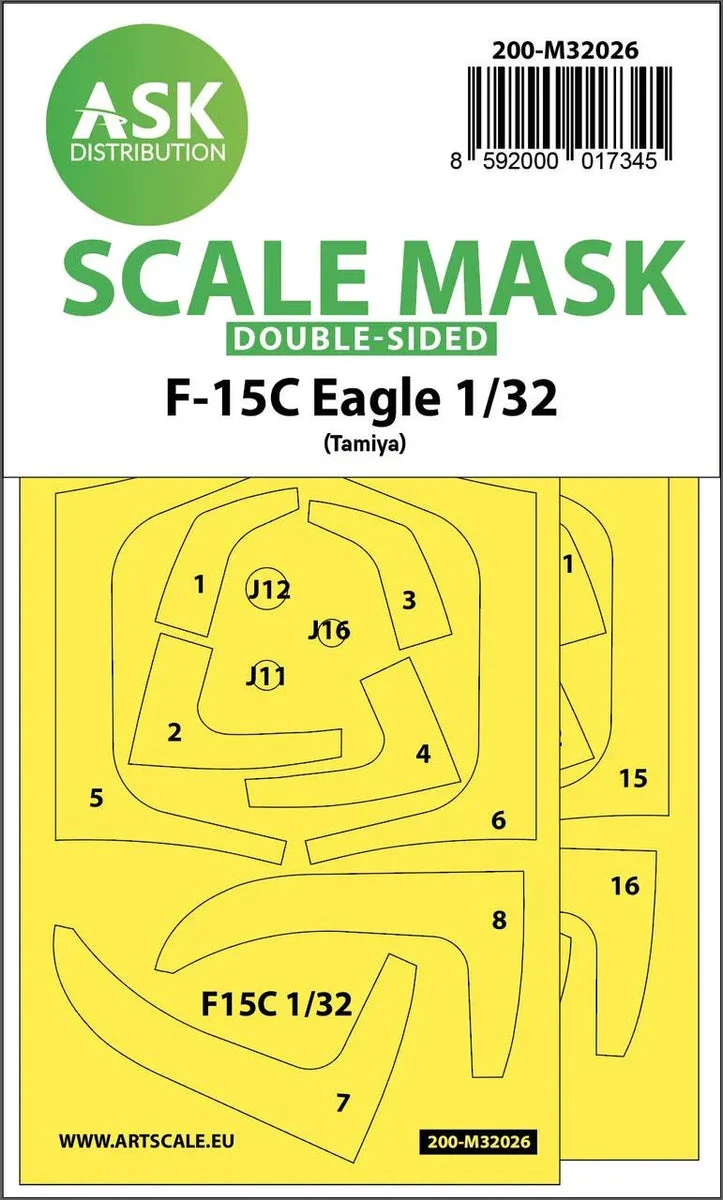 1/32 Art Scale F-15C Eagle Double-Sided Express Masks for Tamiya 32026