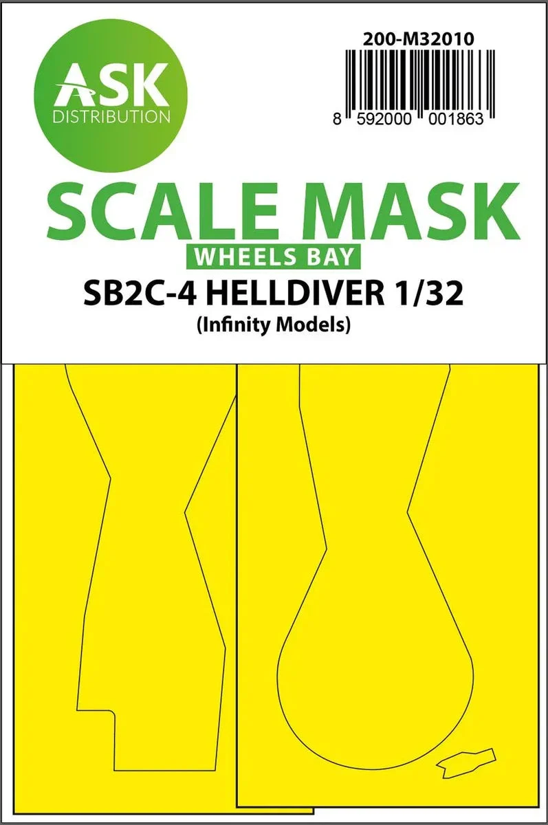 1/32 Art Scale SB2C-4 Helldiver Wheel Bays Express Mask for Infinity Kit 32010