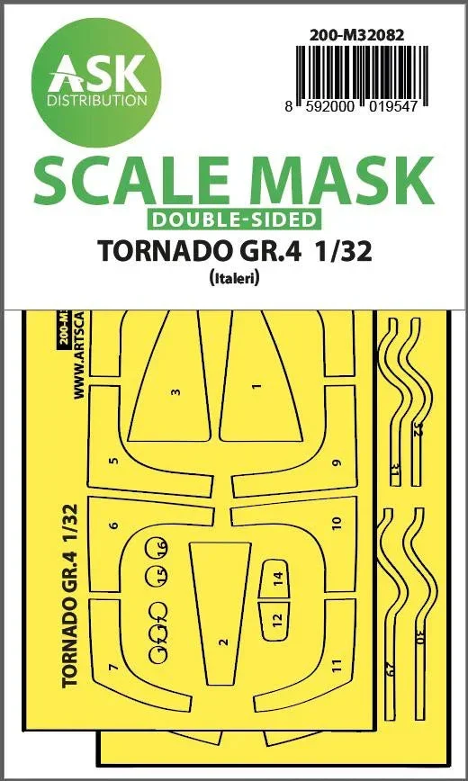 1/32 Art Scale Tornado GR.4 Double-Sided Express Fit Mask for Italeri 32082