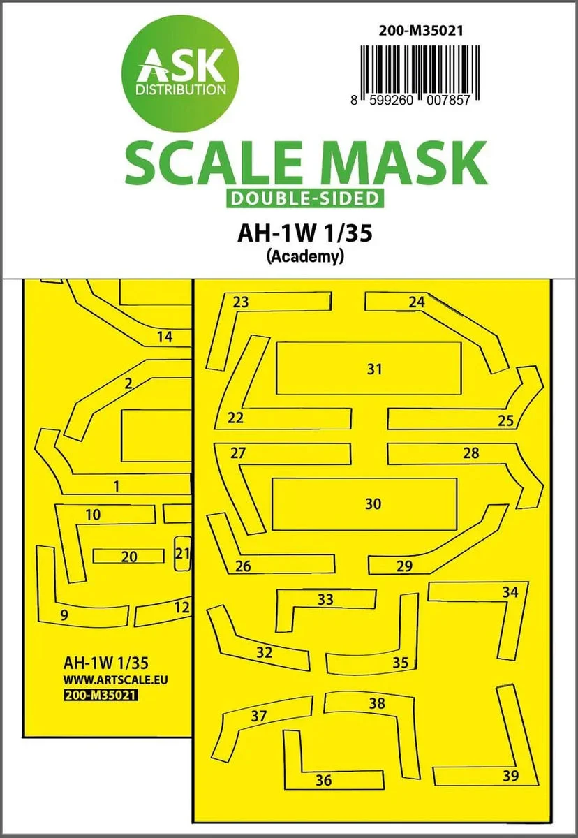 1/35 Art Scale AH-1W Double-Sided Express Fit Painting Mask 35021