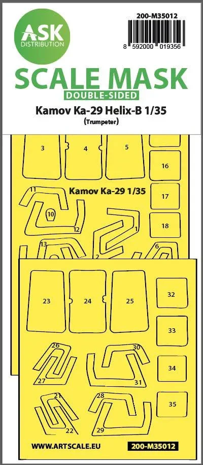 1/35 Art Scale Kamov Ka-29 Helix-B Double-Sided Painting Mask for Trumpeter 35012