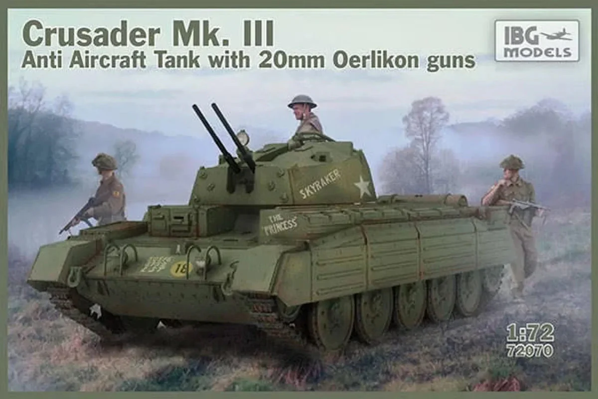 1/72 IBG Model Crusader Anti Air Tank Mk. III with 20mm Oerlikon Guns 72070 - IBG Models
