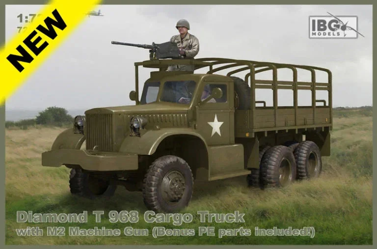 1/72 IBG Model Diamond T 968 Cargo Truck With M2 Machine Gun (Bonus PE Parts) 72083 - IBG Models