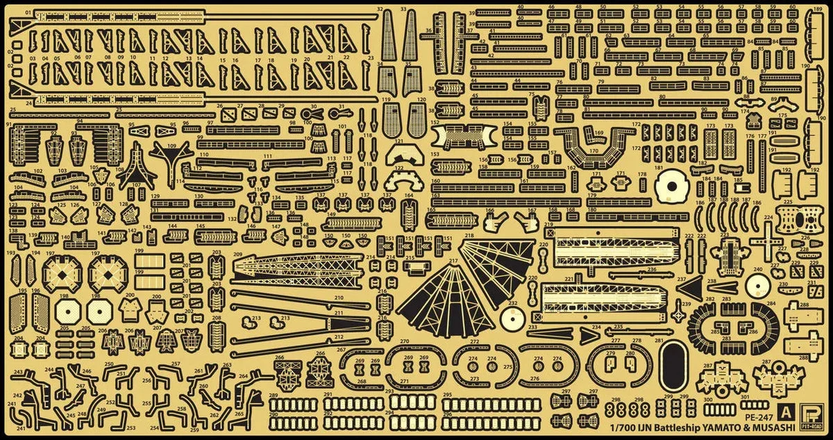 1/700 Pitroad DETAIL UP PARTS SET for IJN Battleship YAMATO Final GB7015