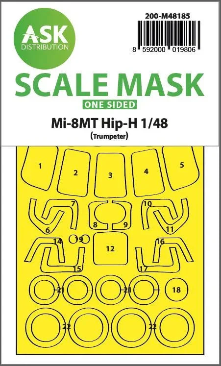 1/48 Art Scale Mil Mi-8MT One-Sided Express Fit Mask for Trumpeter 48185