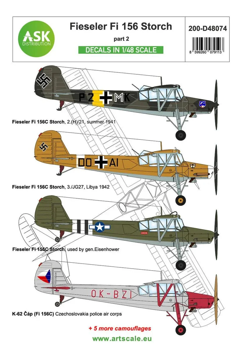 1/48 Art Scale Fieseler Fi 156 Storch Part 2 48074