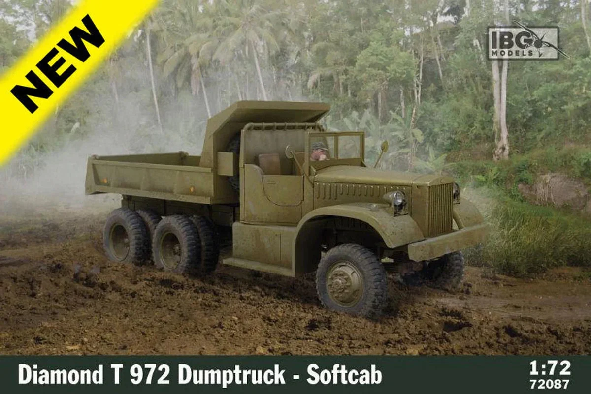 1/72 IBG Model Diamond T972 Dumptruck Softcab Model Kit 72087 - IBG Models