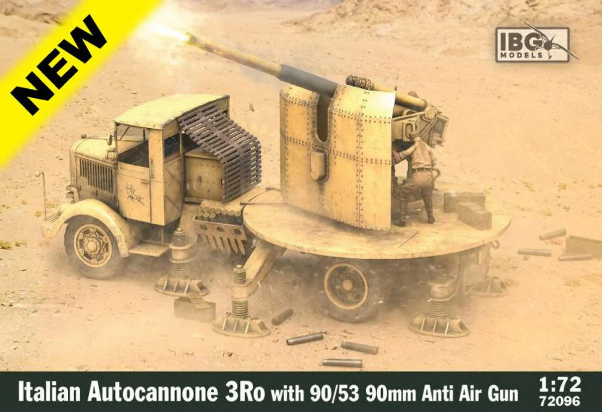1/72 IBG Model 3Ro Italian Autocannone 90/53 with 90mm Anti Air Gun 72096 - IBG Models