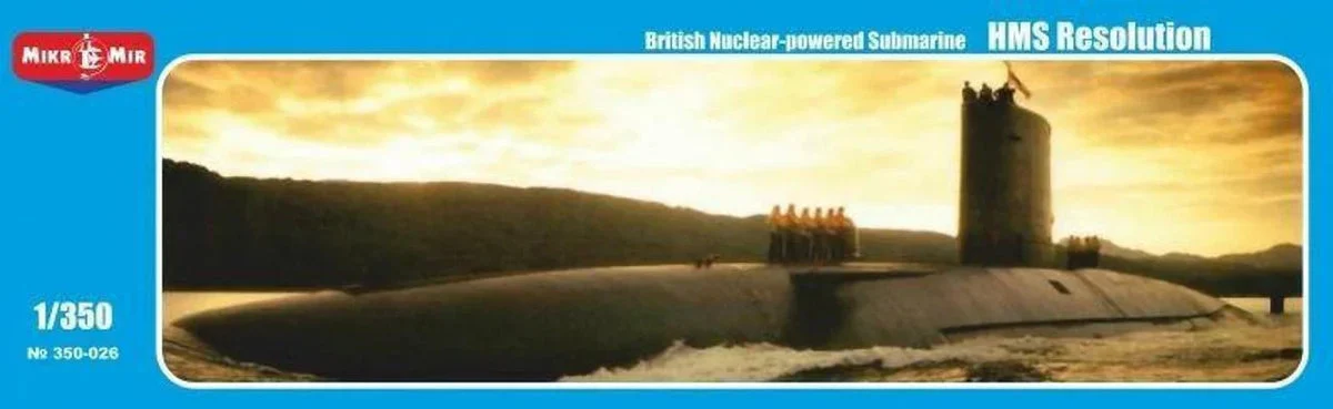 1/350 Mikro Mir British Resolution-Class Submarine 350026
