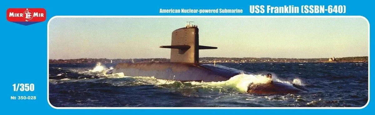 1/350 Mikro Mir SSBN USS Franklin Class Submarine Model Kit 350028 - MikroMir